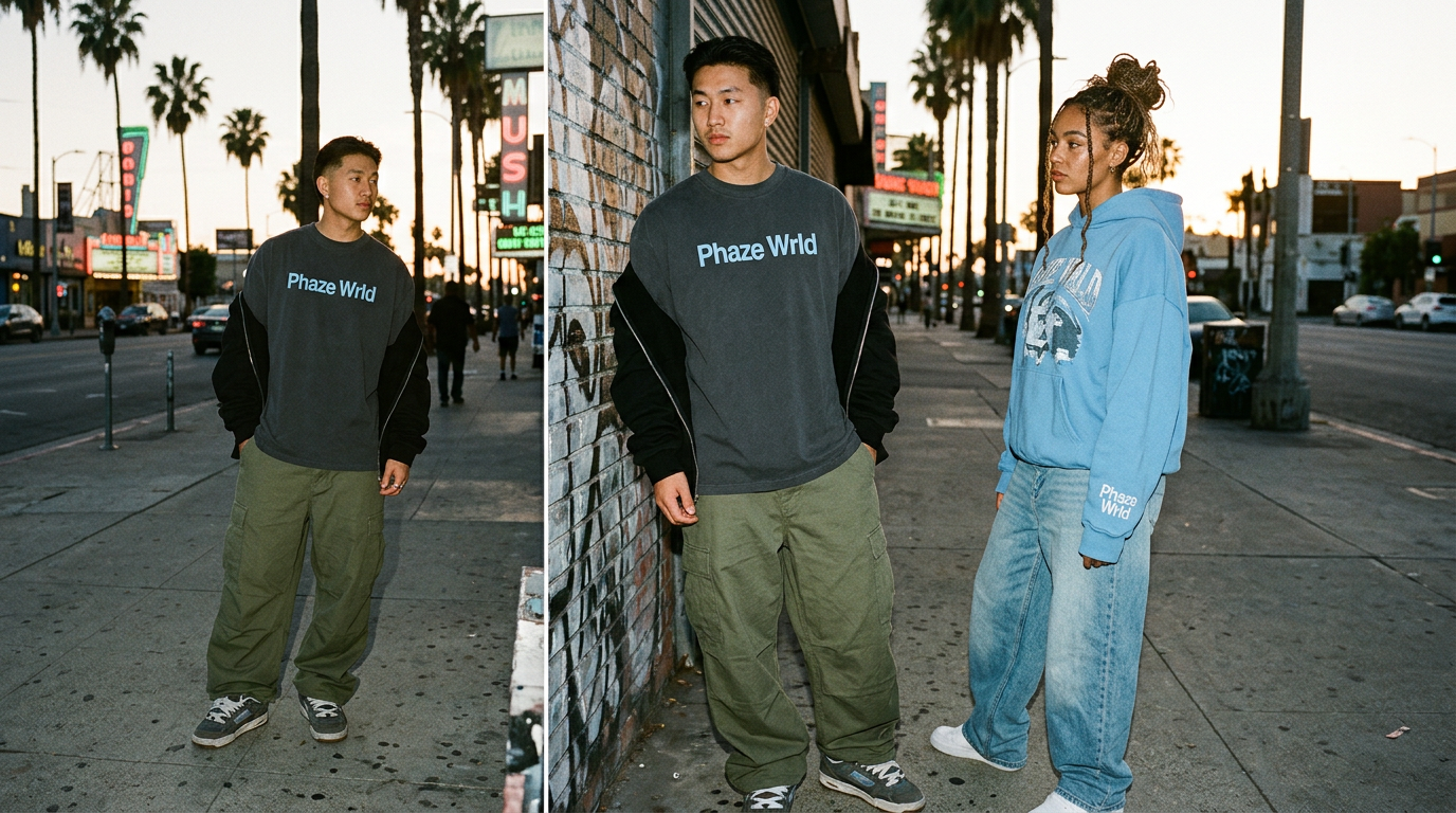 Streetwear Outfits: Baggy Jeans or Cargos with Graphic Tees